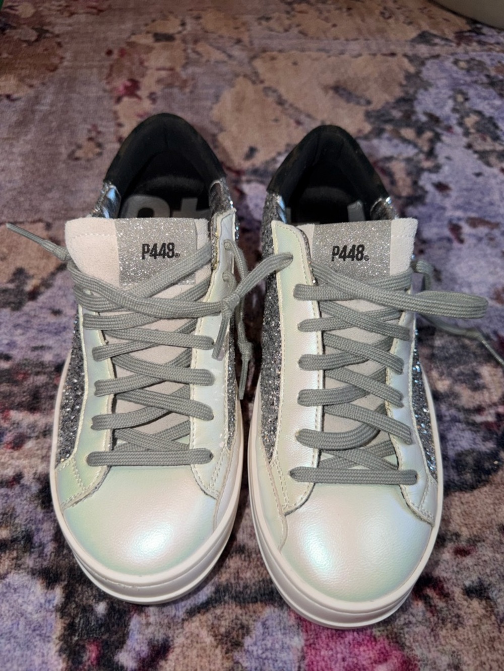 P448 Women's Ginevra Glitter F20-John Sport Shoes Sz 38 - NWB